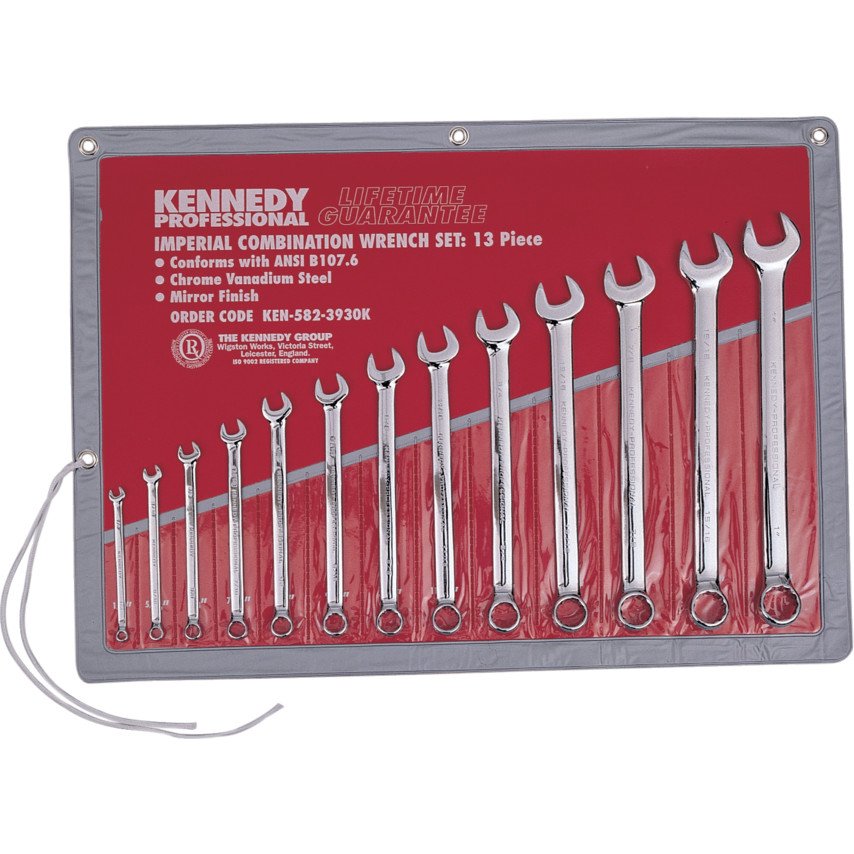 Kennedy-Pro 1/4-1 A/F PROF COMBINATION SPANNER SET 13PC
