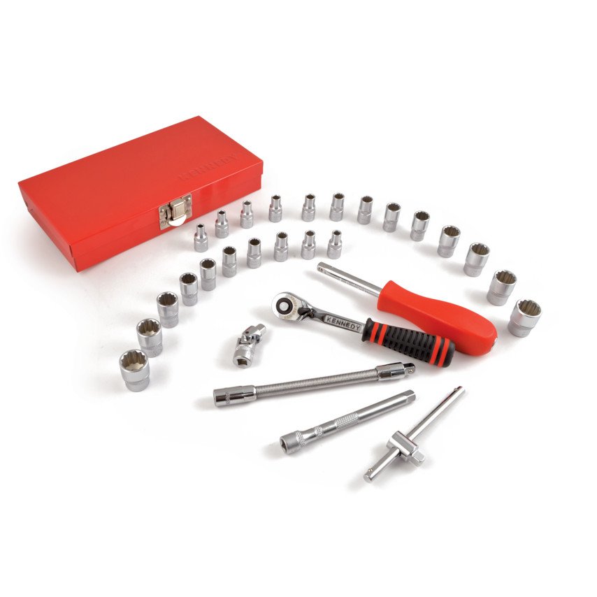 Kennedy-Pro - 1/4 inch Drive, MINI MM/AF Socket Set - 12 Points
