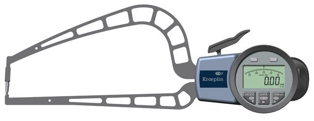 Kroeplin K4R50, 0 - 50 mm, DIGITAL EXTERNAL MEASURING GAUGE FOR TUBE WALL THICKNESS