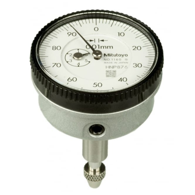 Mitutoyo 1160T Back Plunger Dial Indicator Range 5mm, Graduation 0.01 mm