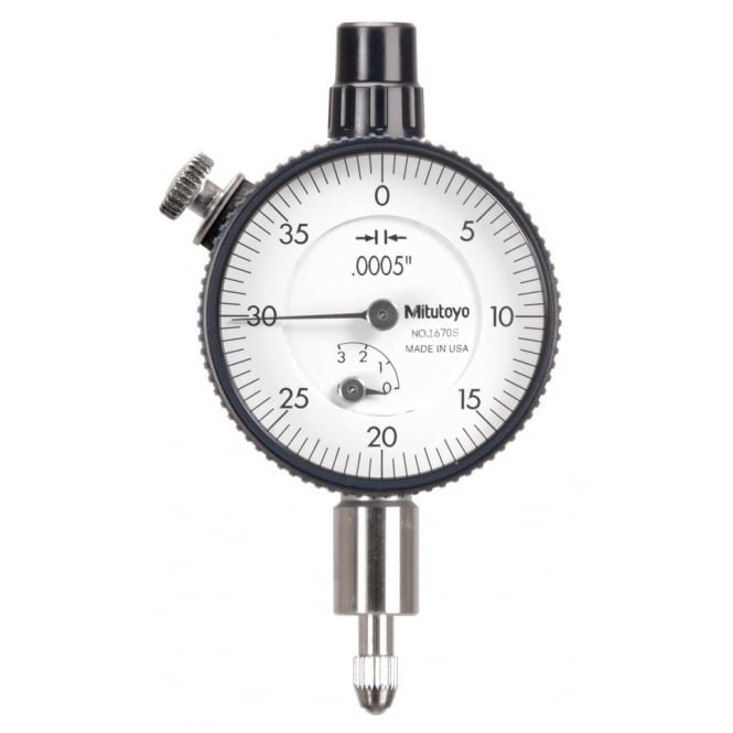 Mitutoyo 1670S Compact Dial Indicator Range 0.1", Graduation 0.0005"