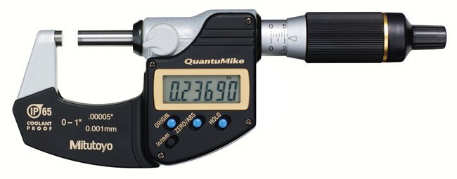 Mitutoyo 293-185 Digimatic QuantuMike Micrometer 0-25mm / 0-1 inch