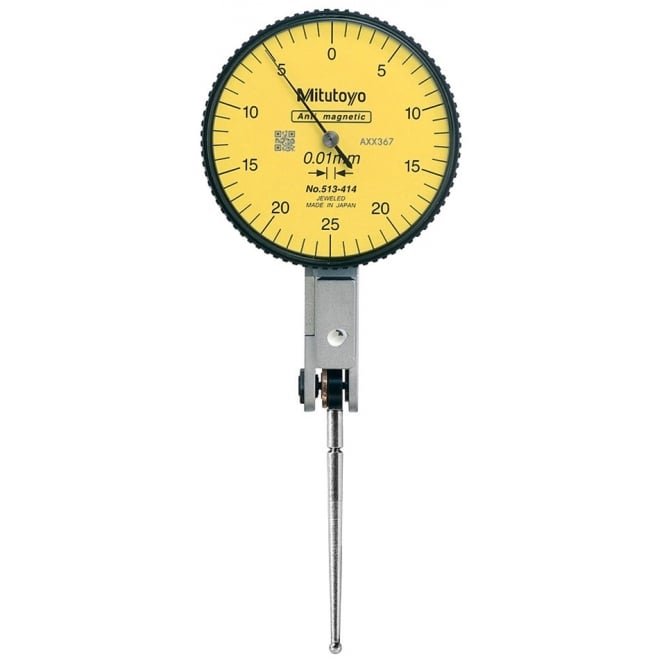 Mitutoyo 513-414T Long Stylus Lever Indicator, Range 0.5mm, Graduation 0.01 mm, Full Set
