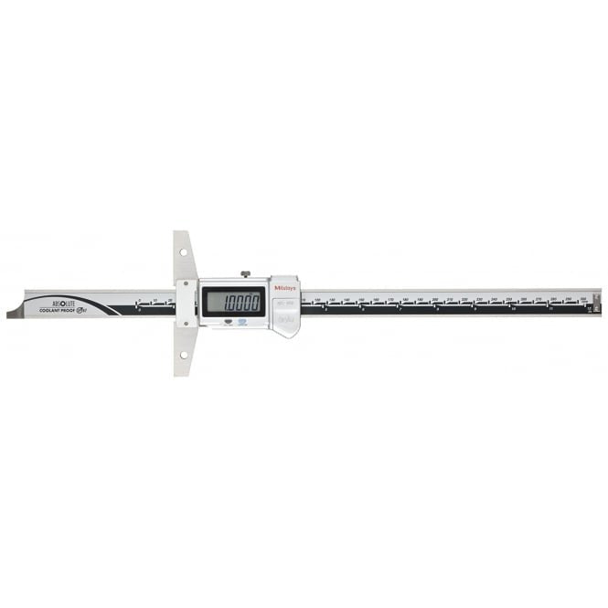 Mitutoyo 571-263-10 ABSOLUTE Digimatic Coolant Proof Depth Gauge 0-300mm / 0-12", Resolution 0.01 mm (.0005")