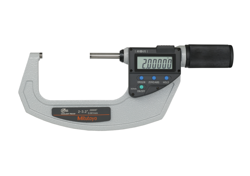 Mitutoyo 293-678-20 | Digital Absolute Micrometer QuickMike | Inch/Metric, Range 2 - 3.2" (50.8 - 81.28 mm)