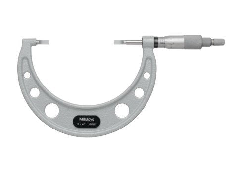Mitutoyo 122-128-10 | Blade Micrometer | Series 122 | Graduation: 0.0001 inch | Accuracy +/- 0.00015 inch | Range 3 to 4 inch