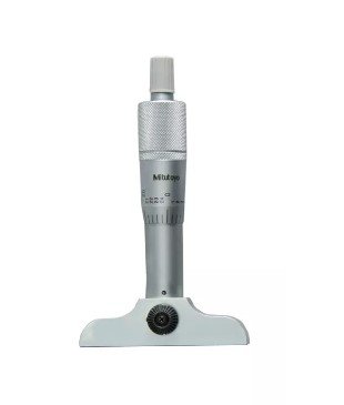 Mitutoyo 128-105 | Depth Micrometer | Series 128 | Graduation 0.001 Inch | Measuring Span 25 mm | Range 0 to 1 Inch | Weight 200 g