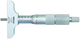 Mitutoyo 129-153 Depth Micrometer, Interchangeable Rods 0-300mm, 101mm Base