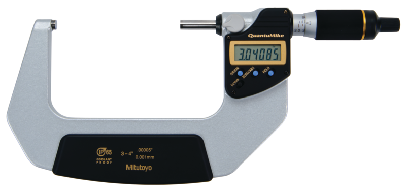 Mitutoyo 293-188-30 | Digital Micrometer QuantuMike IP65 inch/Metric | Range 3 - 4" (76.2 - 101.6 mm), w/o Output