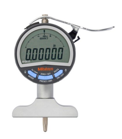 Mitutoyo 547-257A | Digital Depth Gauge | Series 547 | Digital Step 0.00002 Inch | Stroke 0.5 mm | Range 0 - 8 | Weight 285 g