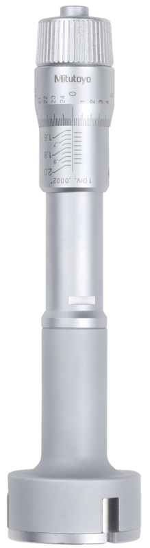 Mitutoyo 368-871, 3-Holtest (Type II) Three-Point Bore Micrometer Economy Type, Range 2.5 - 3", Graduation.0002"