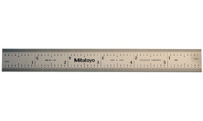 Mitutoyo 182-102 | Steel Rule | Wide Rigid Rule | Series 182 | Accuracy ±0.006 Inch | Width 0.75 Inch | Range 0 to 6 Inch