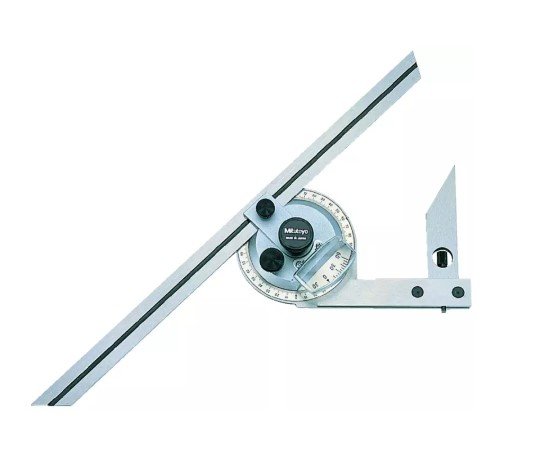 Mitutoyo 187-901-10 | Universal Bevel Protractor | Graduation 5 ' (0° - 90° - 0°) | Blade Length 150mm or 6 inch and 300mm or 12 inch | Range 0 to 90° x4 (360°)