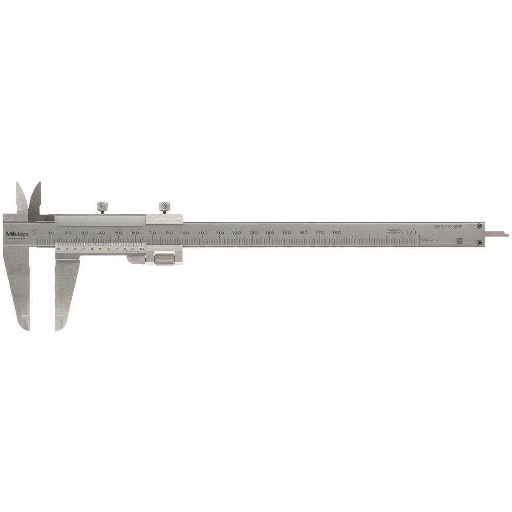 Mitutoyo 532-102 Fine Adjustment Vernier Caliper 0-180mm, Graduation 0.02 mm