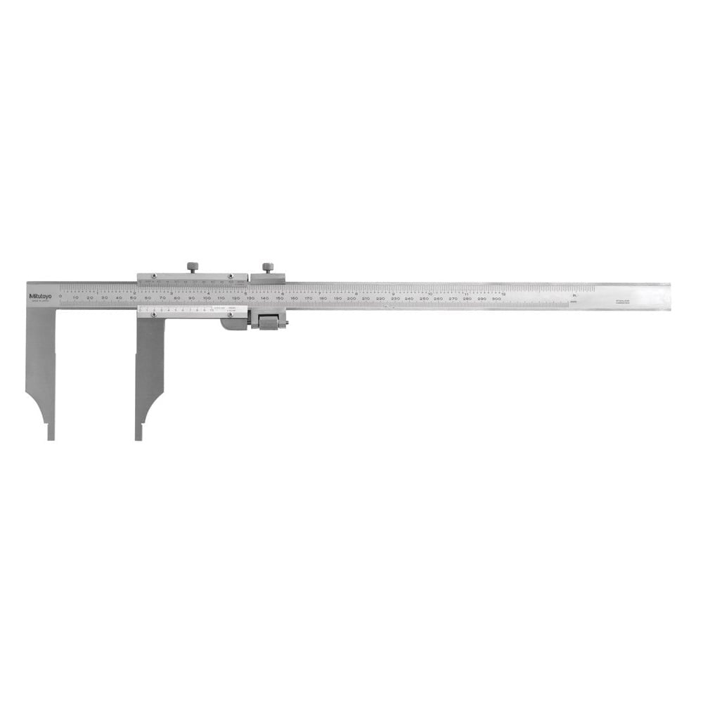 Mitutoyo 534-105 Long Jaw Vernier Caliper 0-300mm / 0-12", Graduation 0.02 mm /
.001"
