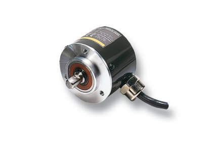 OMRON E6C3-AG5B 256P/R 2M | Encoder, absolute, 256ppr, 9-bit, 12-24 VDC, PNP open collector, gray code output, 2m cable