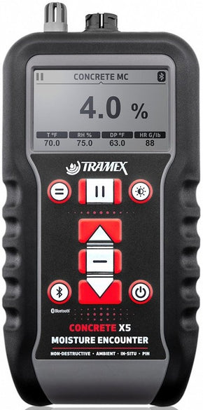 Tramex CMEX5 - CONCRETE MOISTURE ENCOUNTER X5
 FOR MEASURING MOISTURE CONTENT AND HUMIDITY IN CONCRETE FLOORS AND SLABS, WOOD AND BUILDING MATERIALS