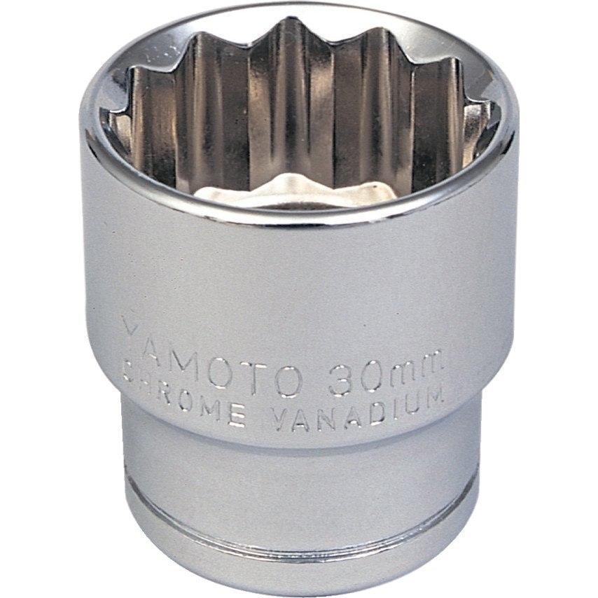 Yamoto - 1/2 inch Drive, 19mm Bi-Hexagon Standard Length Sockets - 12 Points