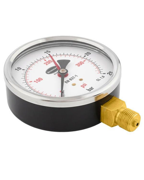 Brannan 34/657/9 | Commercial Pressure Gauge | 100 mm, 0 to 25 bar, 3/8 in BSP bottom, pre-calibrated - generaltechuae (2)