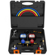 Elitech DMG-3 | HVAC Manifold Gauge Set 2 Way | With Hoses Coupler & Carrying Case