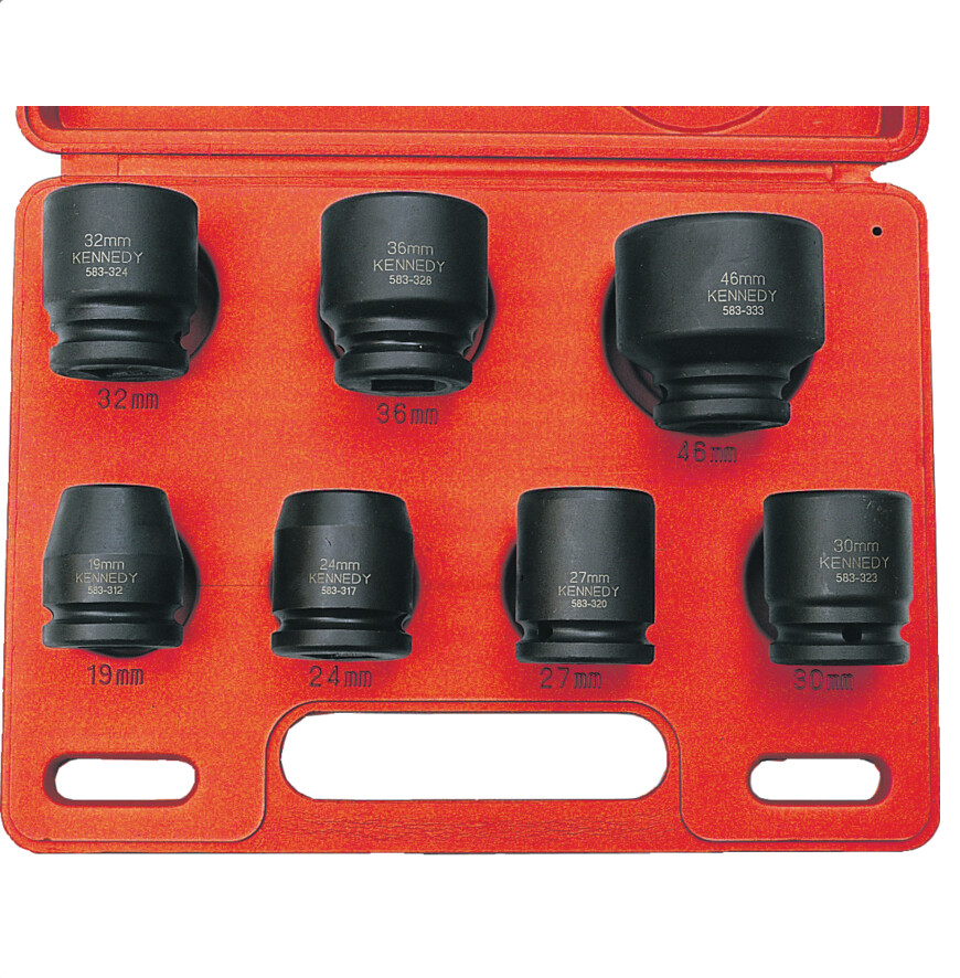 Kennedy KEN5839890K |  PL7M 7PCE 3/4" SQ DR  | IMPACT SOCKET SET