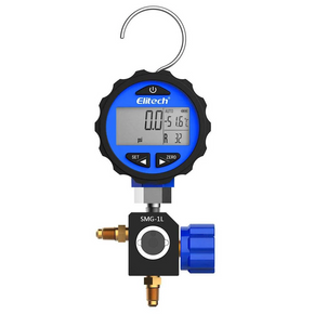Elitech SMG-1L | Refrigeration HVAC Digital Pressure Gauge | For 87+ Refrigerants With Backlight -14.5-500 PSI