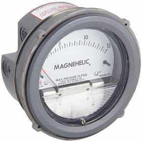 DWYER Differential Pressure Gauge | Range 1 to 0 to 1 in wc | 1/8" NPT Female | Dual Single-Side or Back