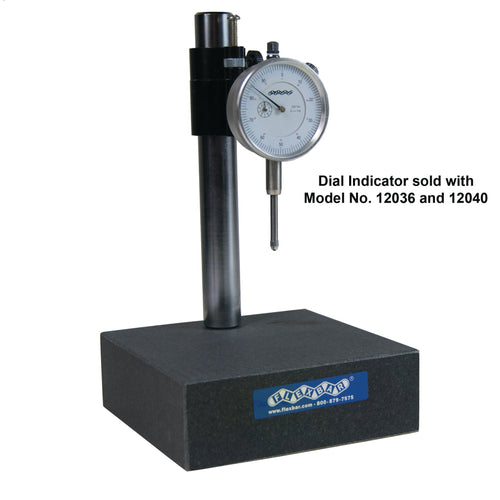 Flexbar 12040 | Precision Granite Check Indicator Stand | Large, with 1 in Indicator - generaltechuae