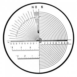 Flexbar 12260-6 | Reticle #6 for 10X Pocket Comparator | 1-3/8 in Dia. - generaltechuae
