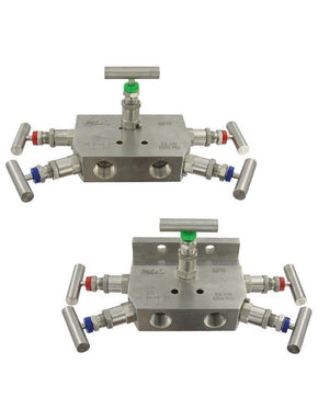 Dwyer Instruments BBV-21 | 5-valve manifold with side mounted vent valves