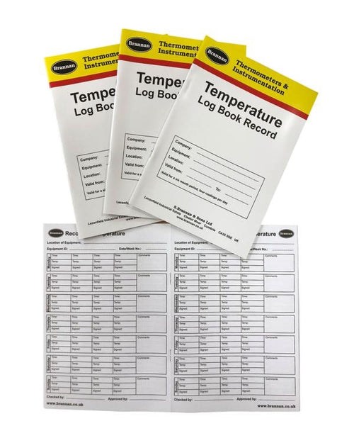 Brannan 13/090/0 | Replacement Temperature Log Book | A5, 6 months - generaltechuae
