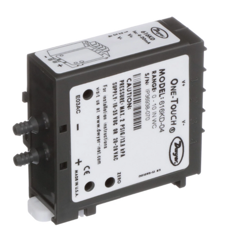 Dwyer Instruments 616KD-04 | Differential Pressure Switch | 4-20 mA | 0-10 w.c. | 5 psig | 616KD Series