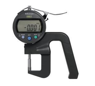 Mitutoyo 547-400S ABS Digital Thickness Gauge Inch/Metric, 0-0.4", 0.0005", 4.72" Throat