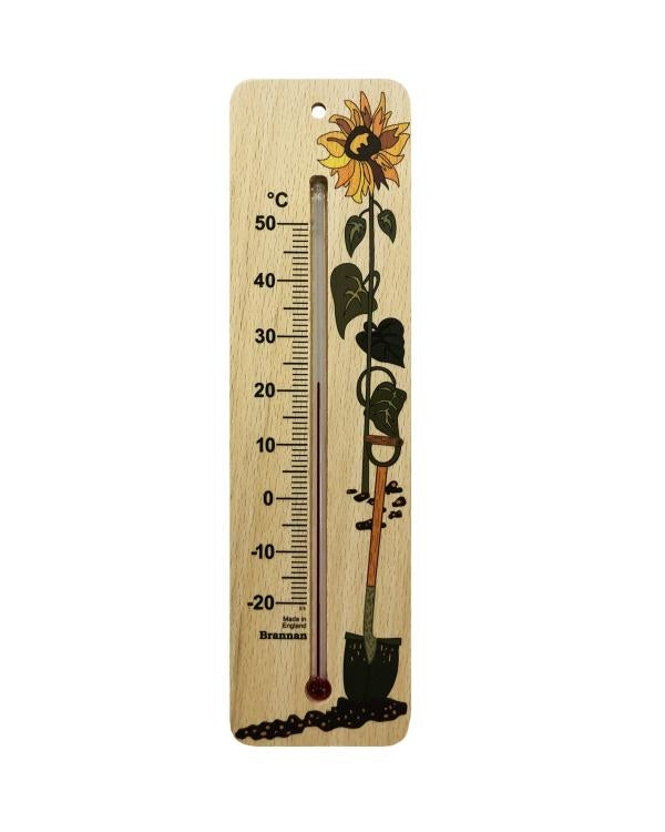 Brannan 14/226/2 | 215 mm Wide Wood Wall Thermometer, Garden Design | -20 to +50 °C - generaltechuae