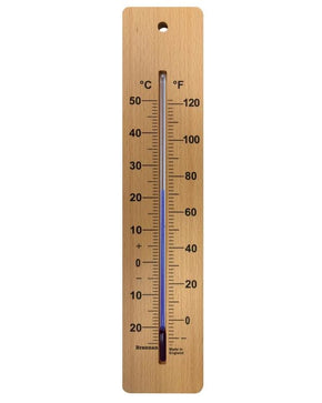 Brannan 14/230/3 | 380 mm Wood Wall Thermometer | -20 to +50 °C/°F - generaltechuae