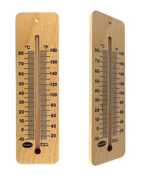 Brannan 14/251/2 | 215 mm Wide Wood Wall Thermometer, High Range | -10 to +80 °C, Celsius Only - generaltechuae (2)