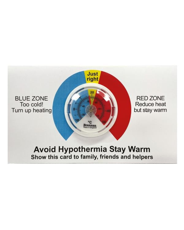 Brannan 14/864/3 | Mounted Dial Hypothermia Thermometer | -10 to +50 °C, Card Stand - generaltechuae