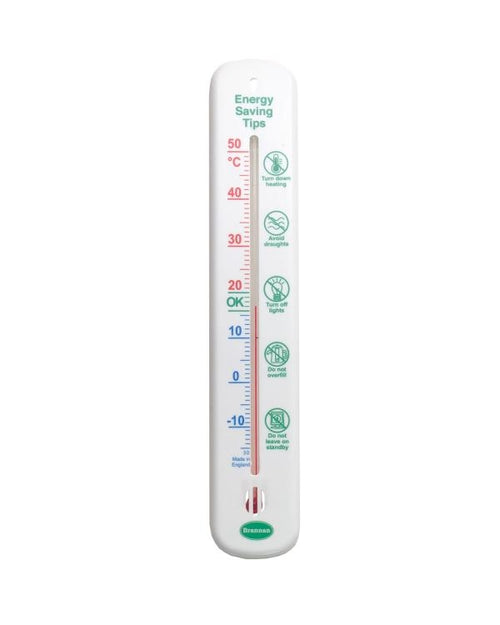 Brannan 14/876/2 | 215 mm Wall Thermometer, Energy Saving Tips | -15 to +50 °C - generaltechuae
