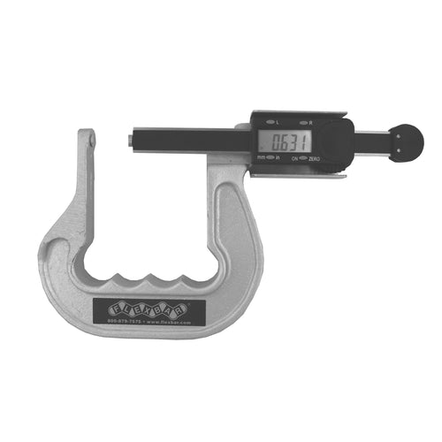 Flexbar 14785 | Digital Deep Throat Micrometer, Dual Flat Anvils | 0-2.5 in, 3.3 in Depth - generaltechuae