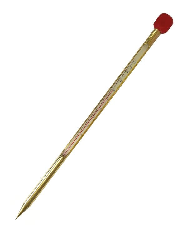 Brannan 15/358/2 | Soil & Concrete Glass Stem Thermometer | -35 to +50 °C, Brass Case - generaltechuae