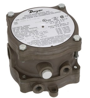Dwyer Instruments 1950G-0-B-120-NA | Differential Pressure Switch | Explosion Proof | .15-.50in w.c. | 1950G Series