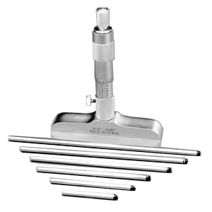 Flexbar 15775 | Depth Micrometer Set | 0-6 in, .001 in Graduations - generaltechuae
