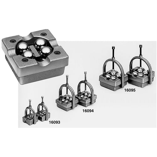 Flexbar 16094 | Ball Bearing V-Block with Clamps | Medium 3⅜ x 3⅜ x 2⅜ in - generaltechuae