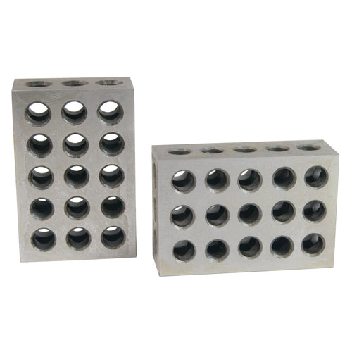 Flexbar 16166 | Precision 1-2-3 Blocks, Matched Pair | 23 Holes, Ground to .0001 in - generaltechuae