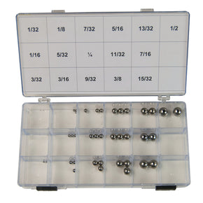 Flexbar 16168 | Precision Spherical Ball Set | 16 Sizes, 1/32" to 1/2" - generaltechuae