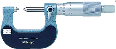 Mitutoyo 125-119 Screw Thread Micrometer
75-100mm, 3.5-5mm/8-5TPI