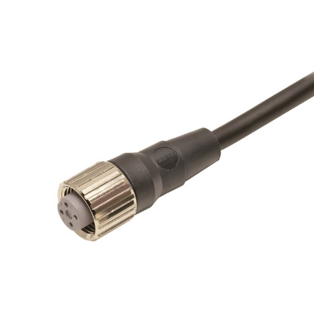 OMRON  XS2F-M12PUR4S5M | Sensor cable, M12 straight socket (female), 4-poles, A coded, PUR fire-retardant halogen free cable, IP67, 5 m