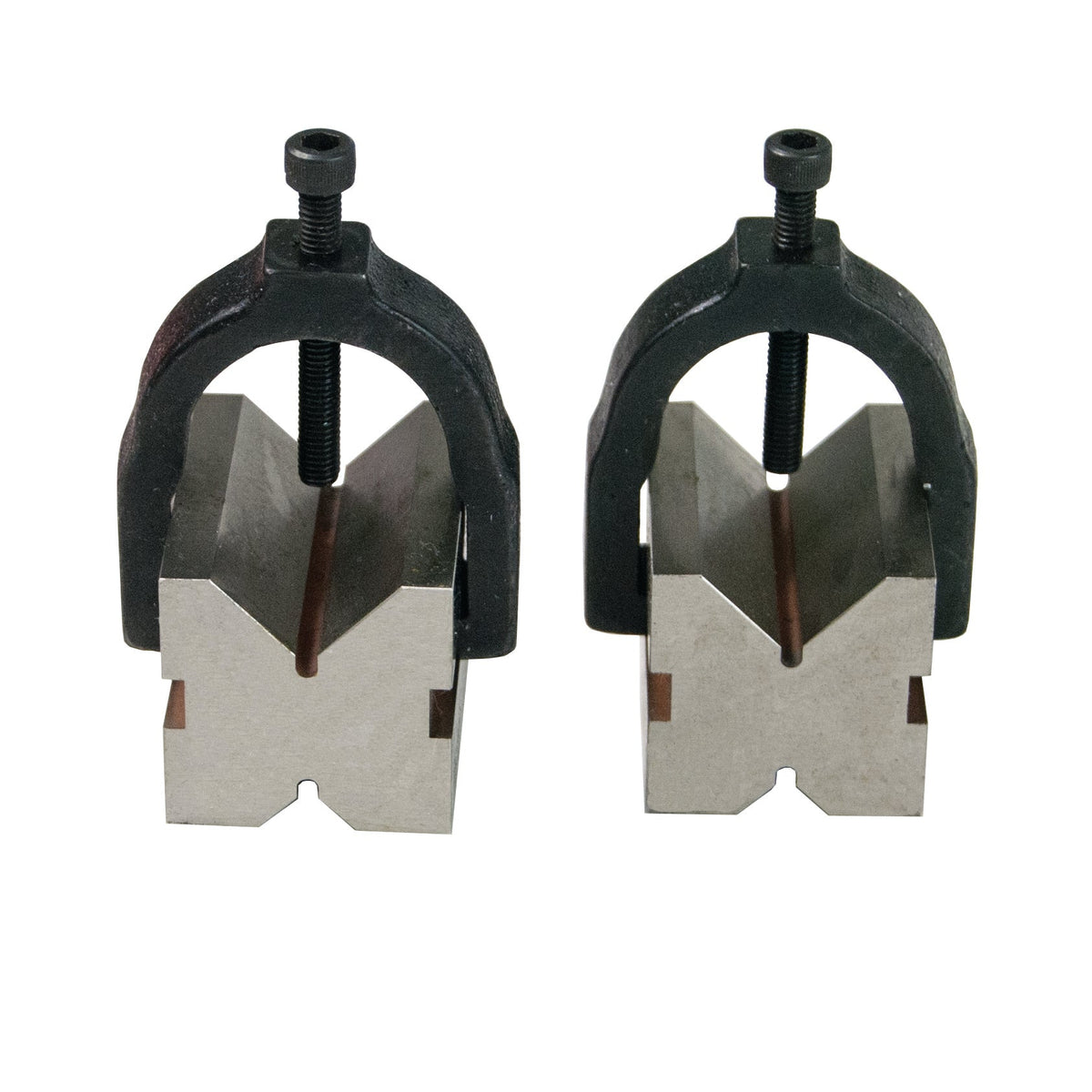 Flexbar 18235 | Precision V-Blocks and Clamps | 1 in & 1/2 in Vees, Matched Pair - generaltechuae