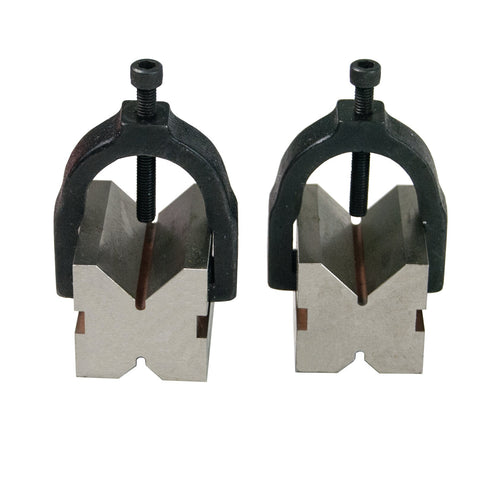 Flexbar 18235 | Precision V-Blocks and Clamps | 1 in & 1/2 in Vees, Matched Pair - generaltechuae