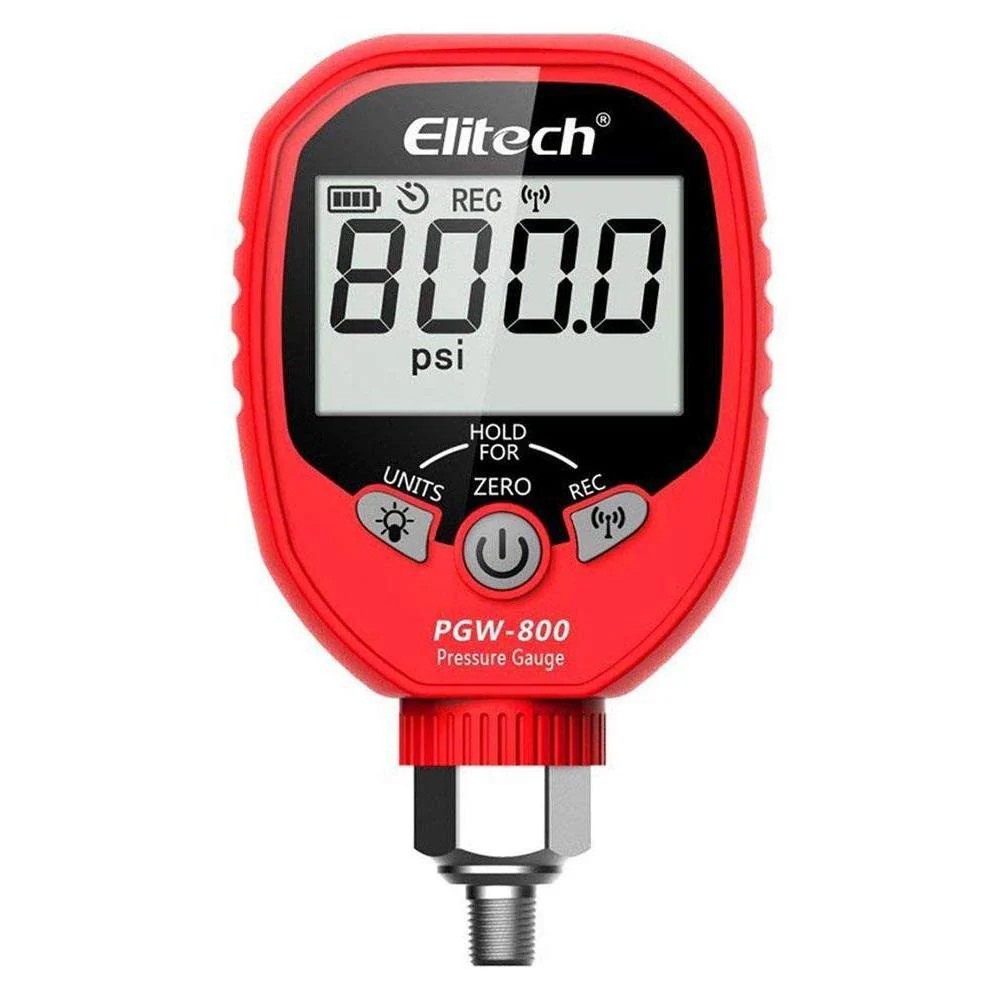 Elitech PGW-800 | Wireless Digital Pressure Gauge | HVAC APP Alerts